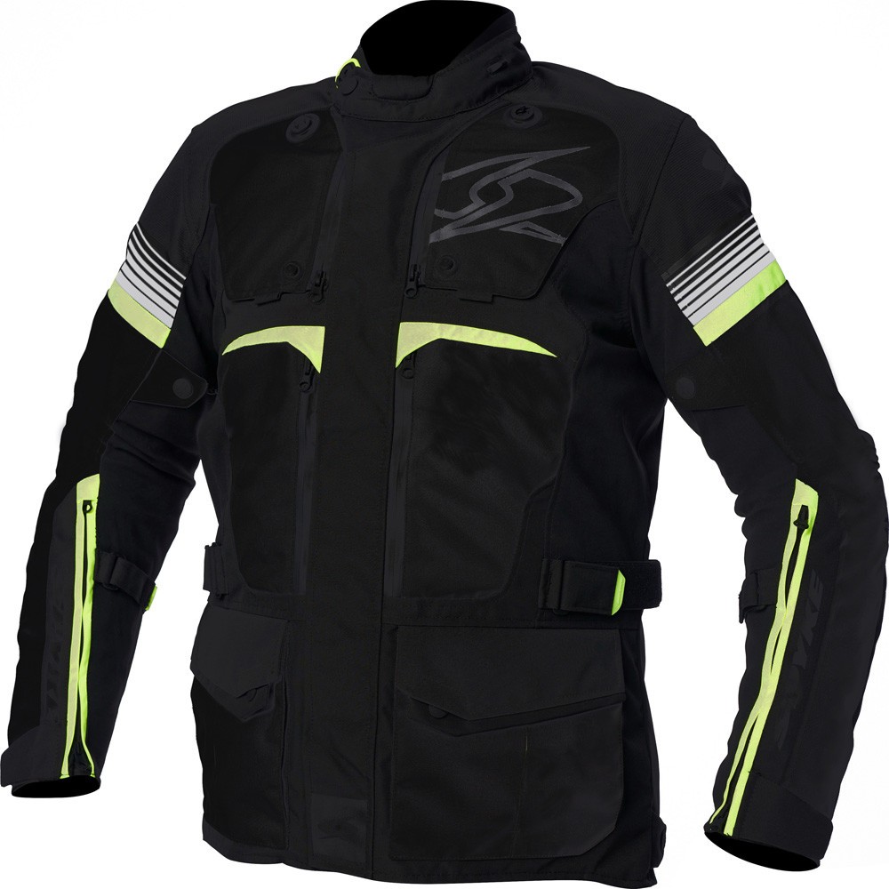 Giacca moto touring Spyke Equator Dry Tecno nero grigio giallo grey black yellow triplo strato 3 layers jacket