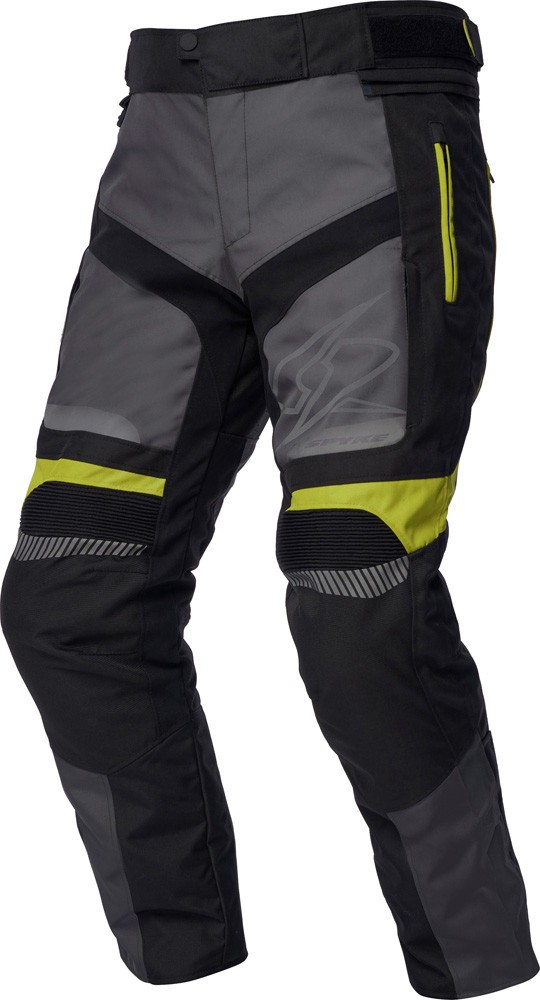 Pantaloni moto touring Spyke Meridrian Dry Tecno nero grigio giallo grey yellow triplo strato 3 layers pant