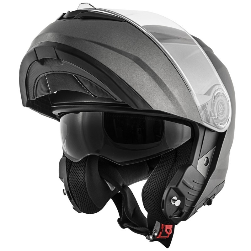 Casco modulare apribile Kappa Kv32 Orlando Titanio opaco titanium mat flip up Helmet