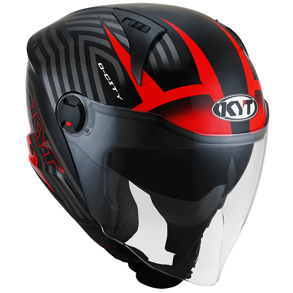 Casco KYT D-city Lucent red helmet casque
