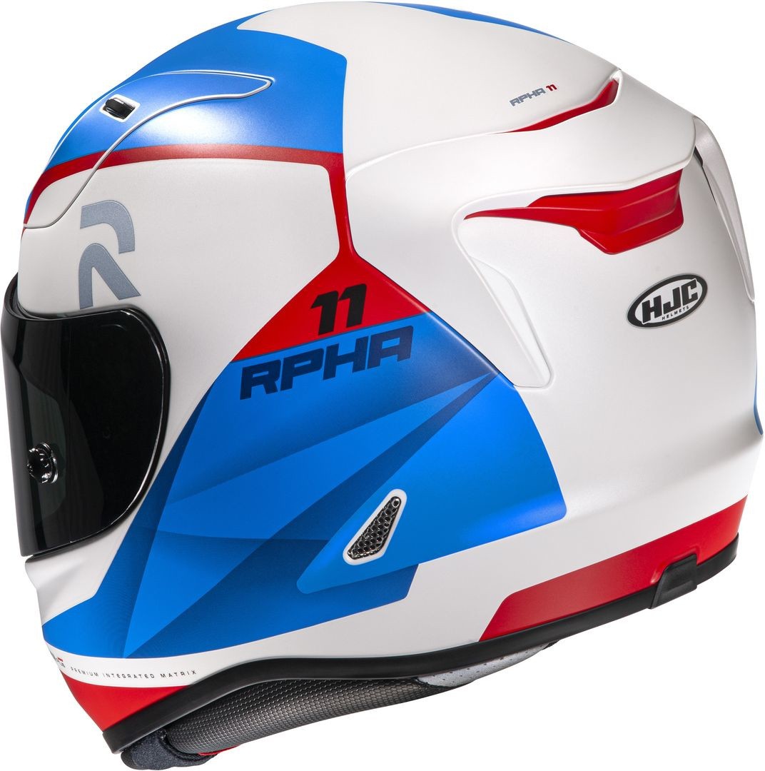 Casco integrale moto fibra Hjc Rpha 11 Texen Mc21 bianco rosso blu red white helmet casque