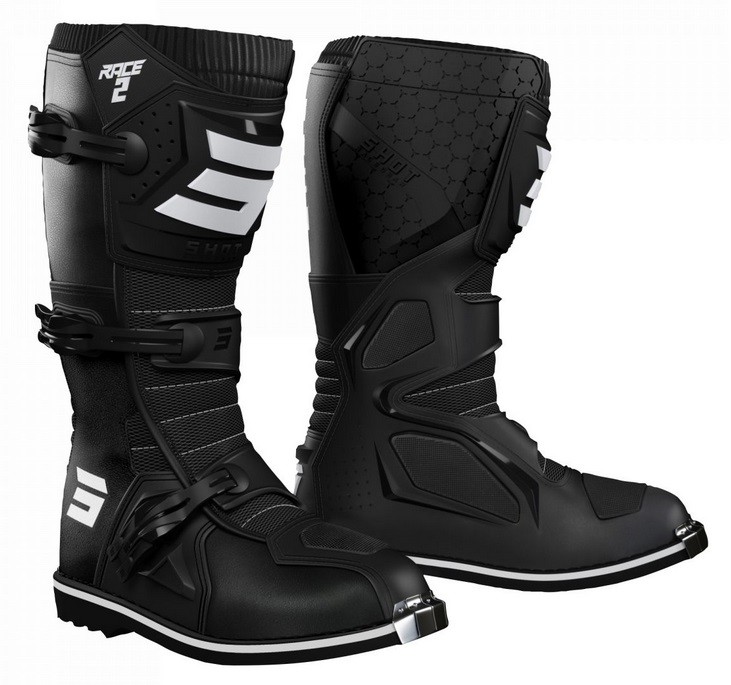 Stivali moto cross bambino Shot Race 2 nero black enduro motard off road KID Junior boots bottes