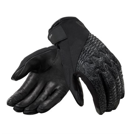 Guanti pelle tessuto Revit Slate h2o nero black leather gloves