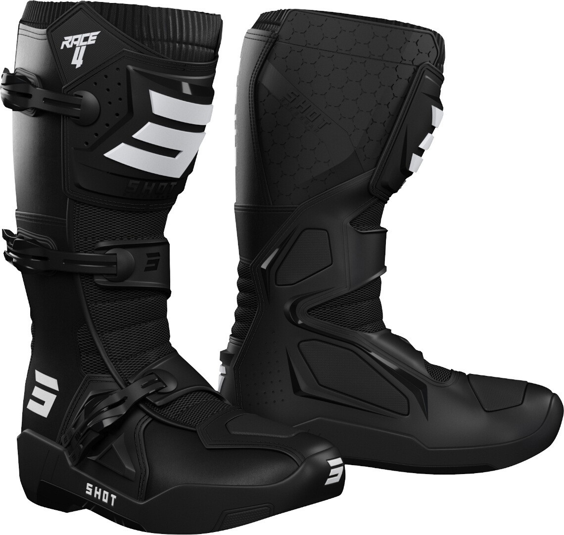Stivali moto cross Shot Race 4 nero black enduro motard off road boots bottes