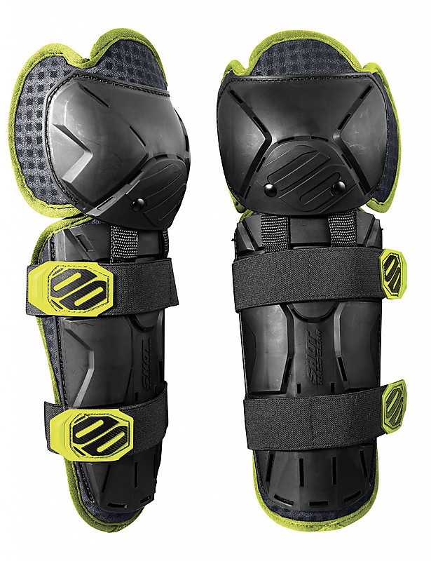 Ginocchiera Bambino Moto Cross Enduro Shot OPTIMAL KNEE Kid Nero Giallo junior