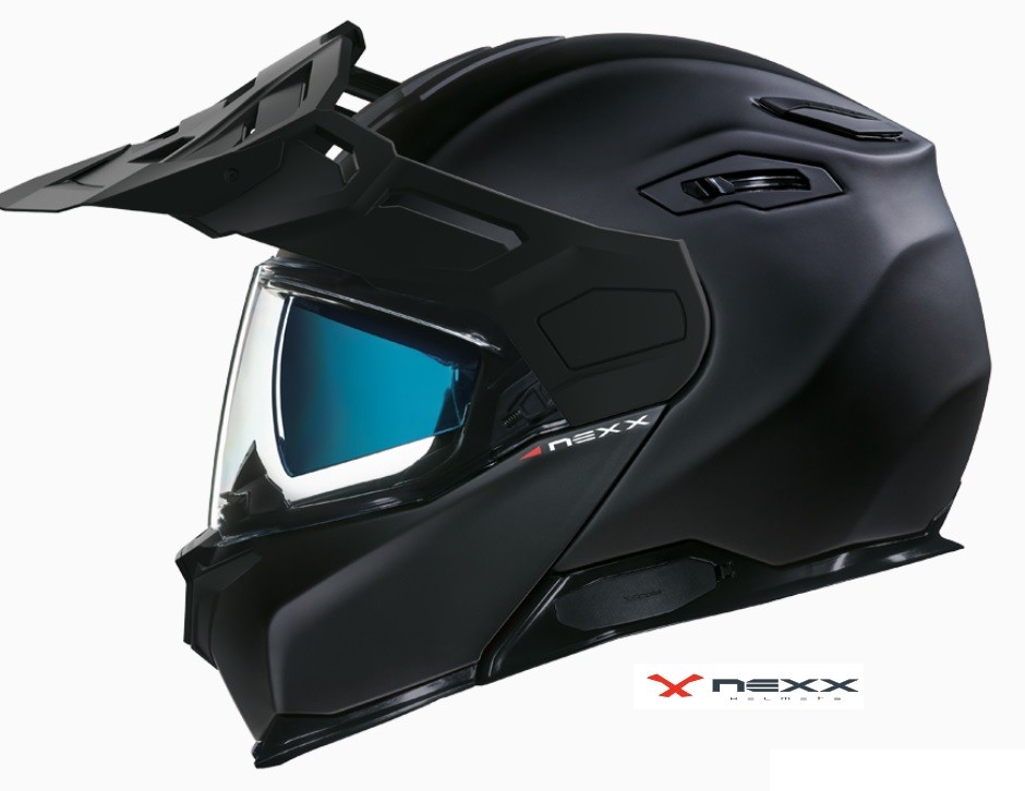 Casco modulare fibra moto Nexx X.VILIJORD nero opaco black matt fiber flip-up helmet casque