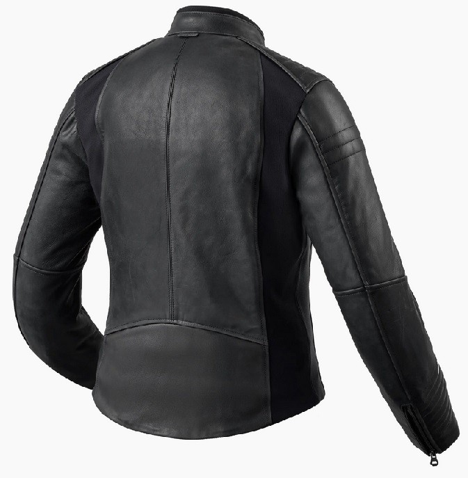 Giacca pelle donna moto Rev’it Coral nero black lady woman leather jacket