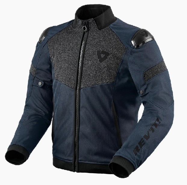 Giacca moto Revit Action h2o blu jacket sfoderabile traforata impermeabile 