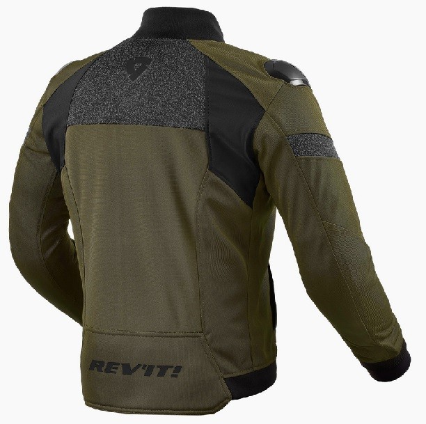 Giacca moto impermeabile Revit Action h2o verde militare scuro dark green jacket