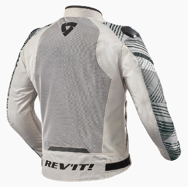 Giacca moto Revit Apex air grigio chiaro nero light gray black jacket