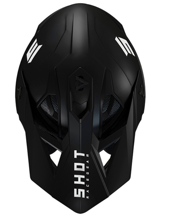 Casco moto cross Shot Lite nero opaco black matt enduro motard off road helmet casque
