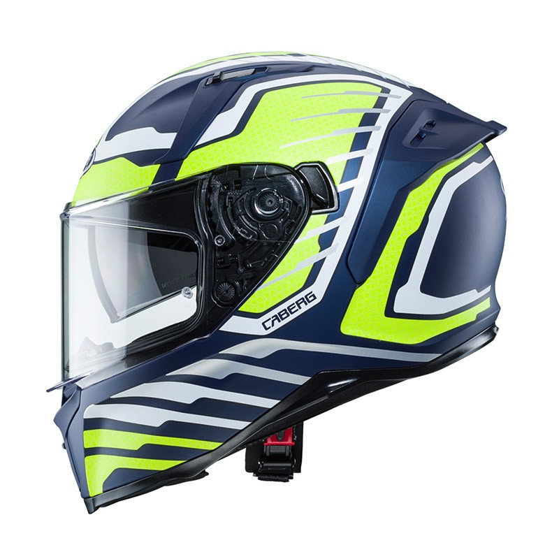 Casco integrale moto Avalon Forge blu opaco bianco giallo white yellow helmet casque