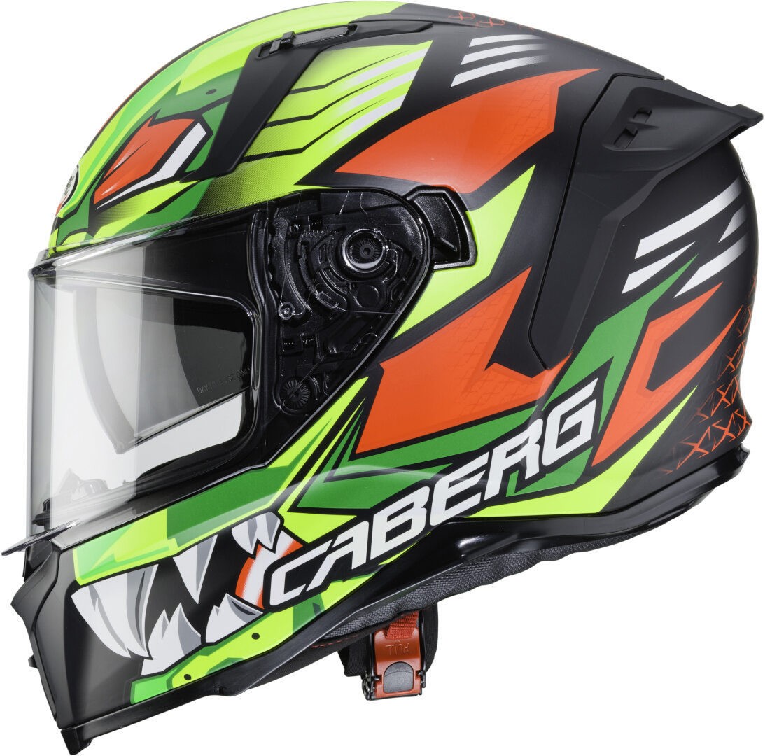 Casco integrale moto Avalon Giga nero rosso giallo black red yellow helmet casque
