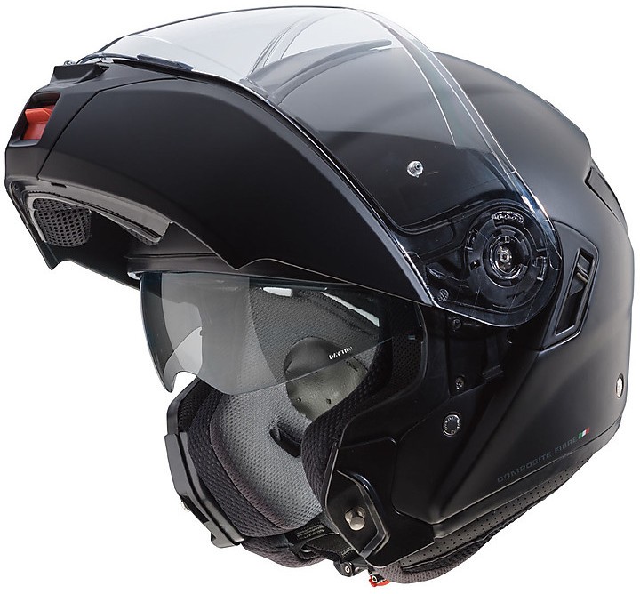 Casco moto modulare Caberg Levo nero opaco black matt flip up helmet casque