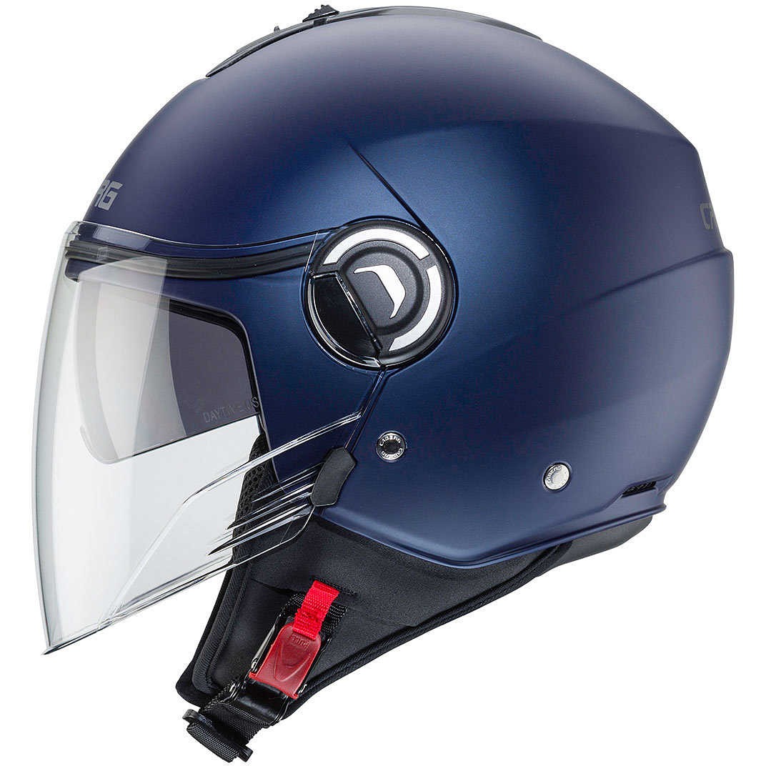 Casco jet Caberg Riviera V4 blu opaco matt helmet casque