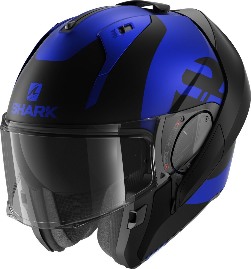 Casco modulare Shark Evo Es KEDJE matt blu BKB helmet casque