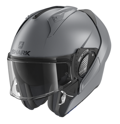 Casco modulare apribile reversibile moto Shark Evo GT antracite opaco matt helmet casque