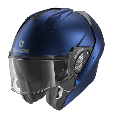 Casco modulare apribile reversibile moto Shark Evo GT electric blu opaco matt helmet casque