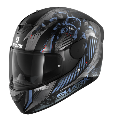 Casco integrale Shark D-Skwal 2 ATRAXX Mat Black blu Anthracite helmet casque