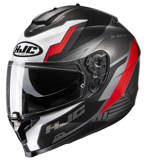 Casco integrale moto Hjc C70 Silon nero bianco rosso MC1 black white red helmet casque