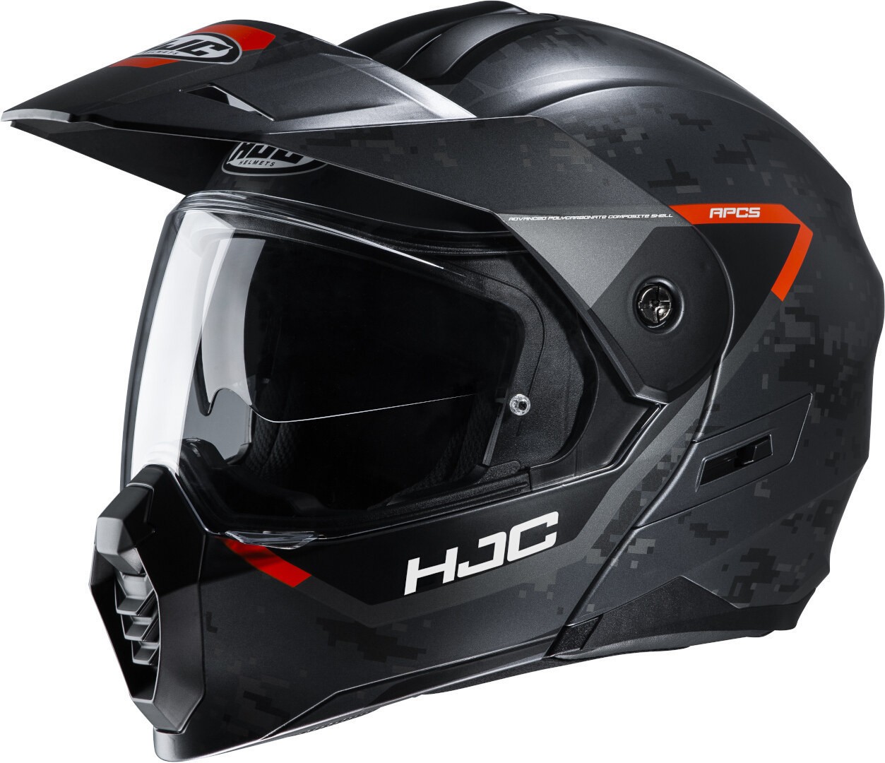 Casco modulare apribile enduro touring adventure moto Hjc C80 Bult arancione orange MC7 Helmet casque