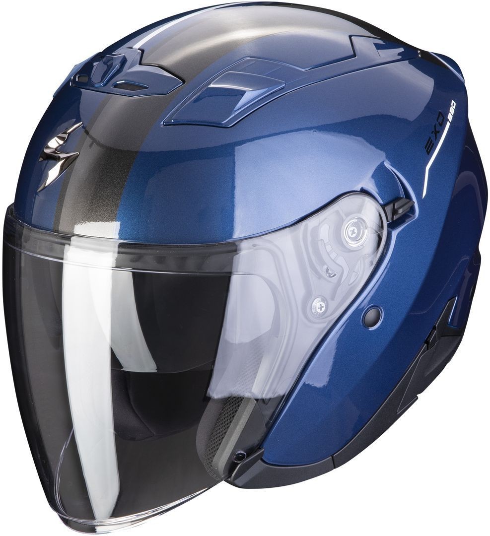 Casco jet Scorpion Exo 230 SR blu bianco white helmet casque