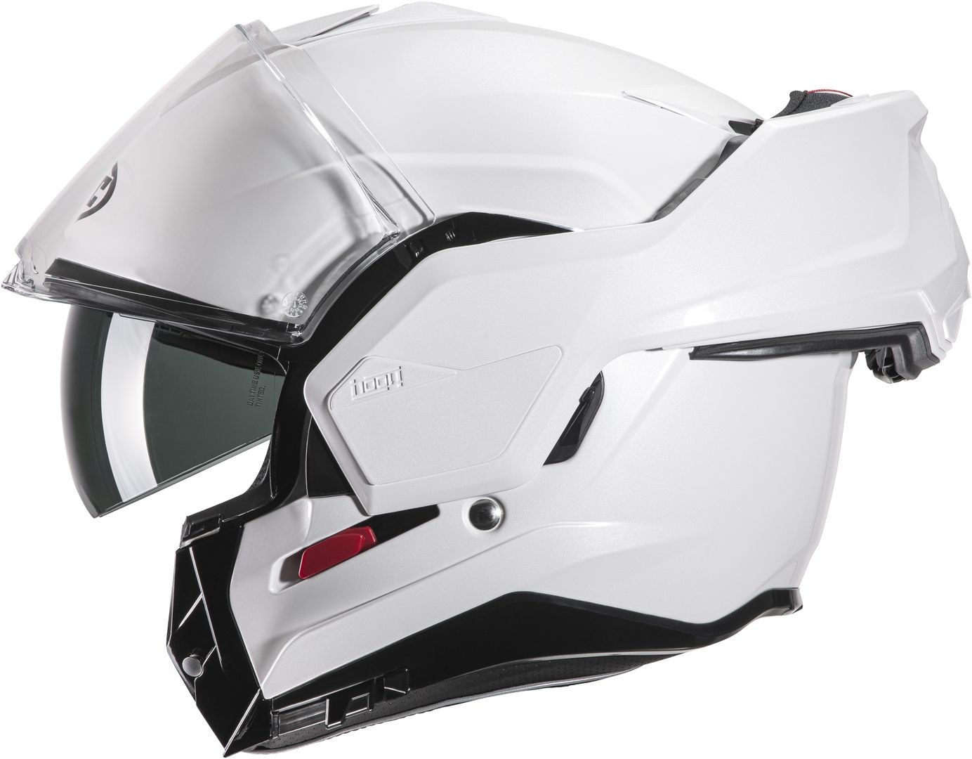 Casco modulare reversibile Hjc I100 bianco white flip up reverse helmet casque
