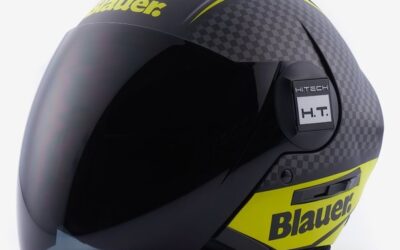 Casco Blauer Real B mat titanium yellow helmet casque