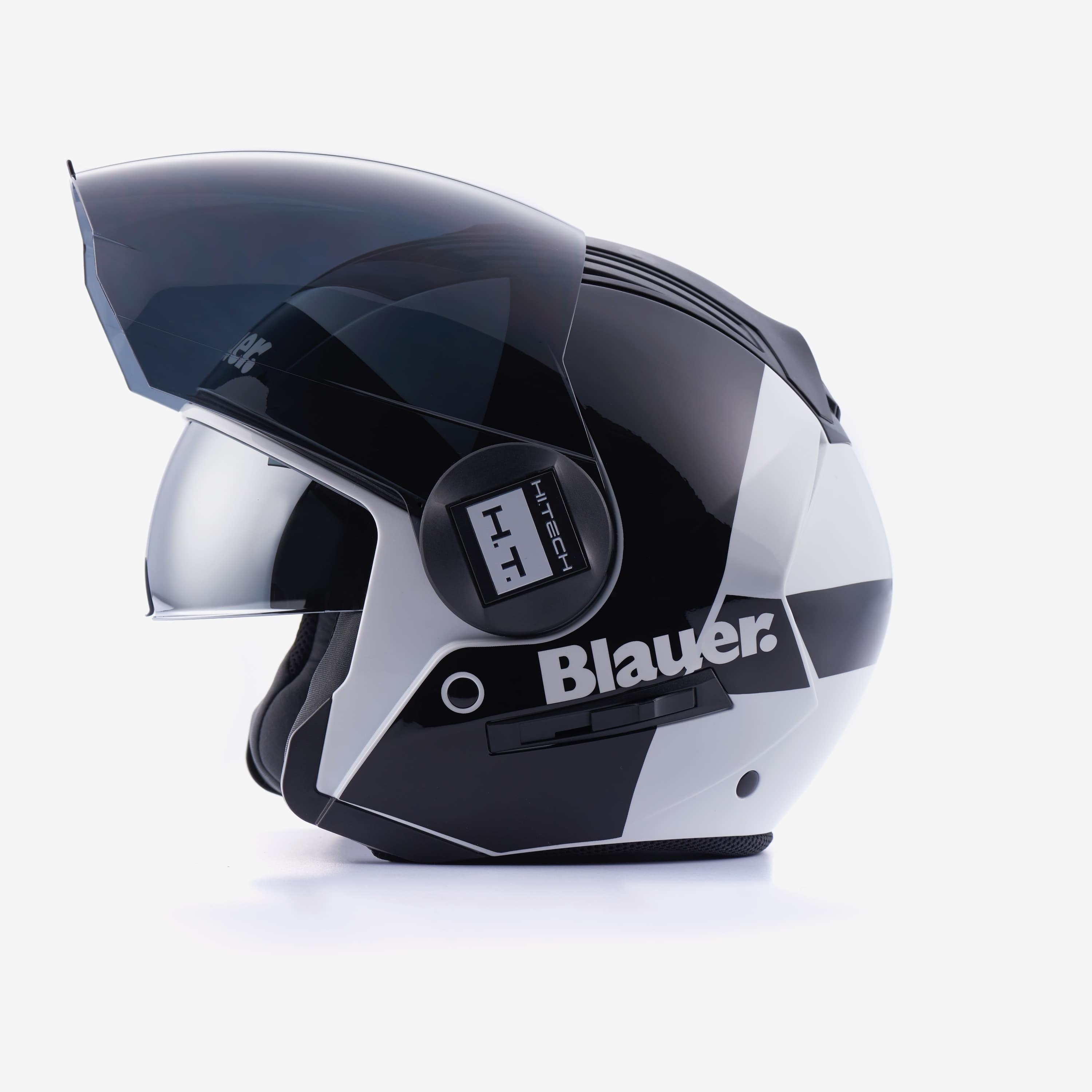Casco jet Blauer Real A nero bianco black white helmet casque