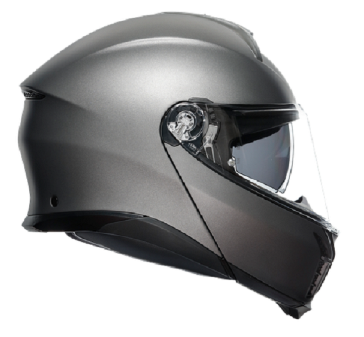 Casco modulare fibra moto Agv TourModular Luna grigio opaco grey matt flip up helmet casque