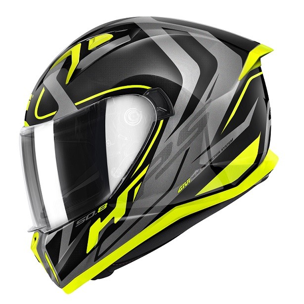 Casco integrale Givi 50.8 RACER BLACK TITANIUM YELLOW helmet casque