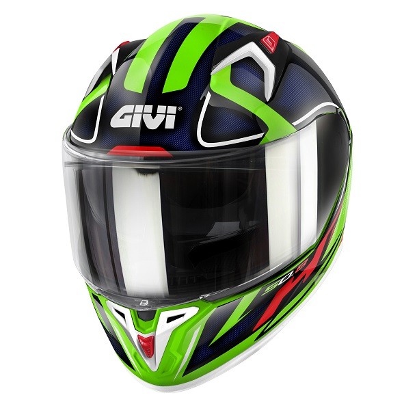 Casco integrale moto Givi 50-8 Racer WHITE GREEN BLUE Helmet casque