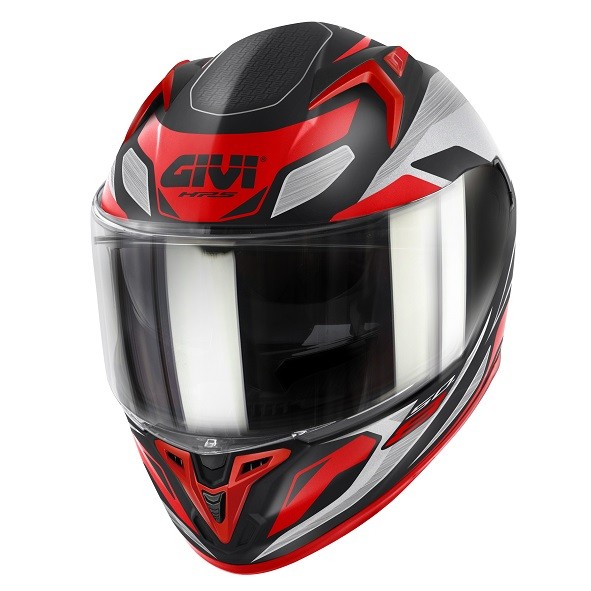Casco integrale moto Givi 50-8 BRAVE BLACK TITANIUM RED MATT Helmet casque