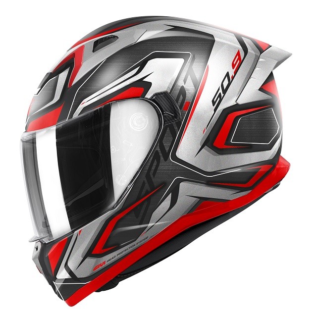 Casco integrale Givi 50.9 ATOMIC BLACK SILVER RED MATT helmet casque