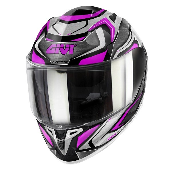 Casco integrale donna moto Givi 50.9 ATOMIC TITANIUM SILVER PINK lady woman Helmet casque