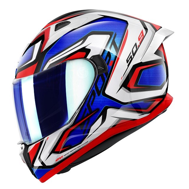 Casco integrale Givi 50.9 ATOMIC WHITE BLUE RED helmet casque