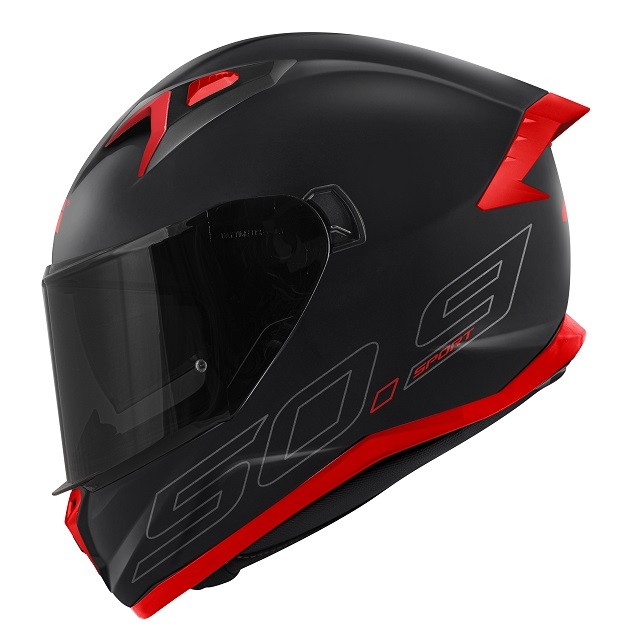Casco integrale moto Givi 50.9 MATT BLACK SILVER RED Helmet casque