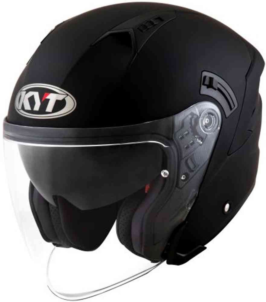 Casco jet KYT NF-J black matt helmet casque