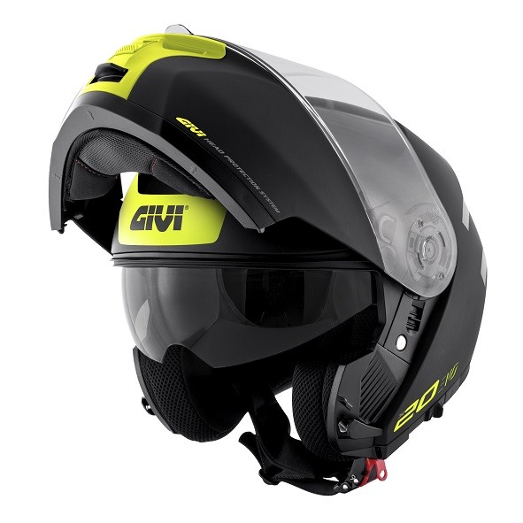 Casco Givi HX20 Expedition EVO BLACK GREY YELLOW-MATT flip up helmet casque