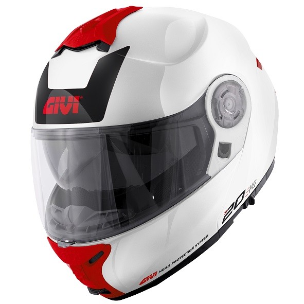 Casco modulare Givi X20 Expedition EVO WHITE BLACK RED helmet