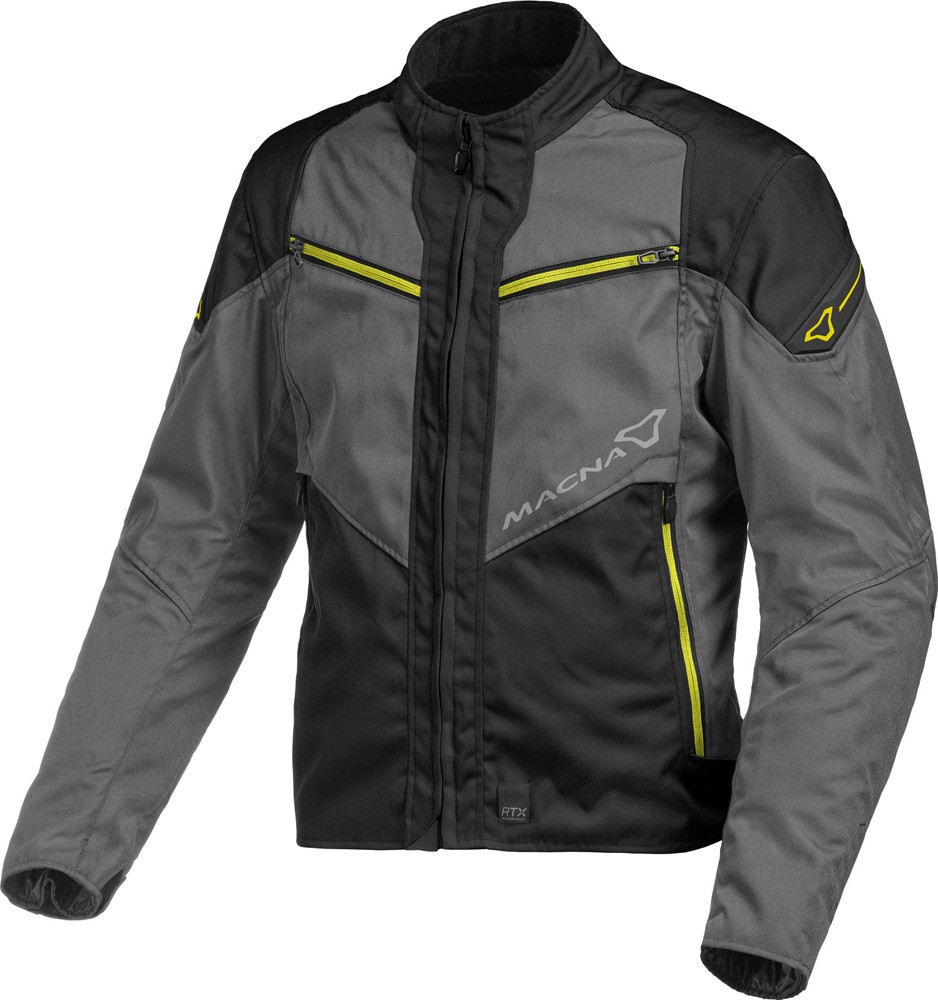 Giacca moto sport touring Macna Solute nero grigio black dark grey jacket