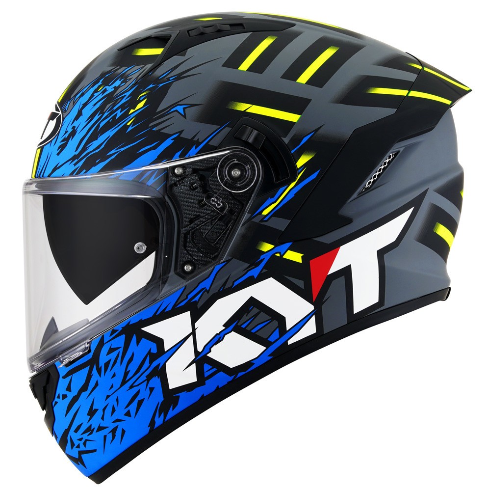 Casco integrale KYT NF-R Flaming BLUE helmet casque