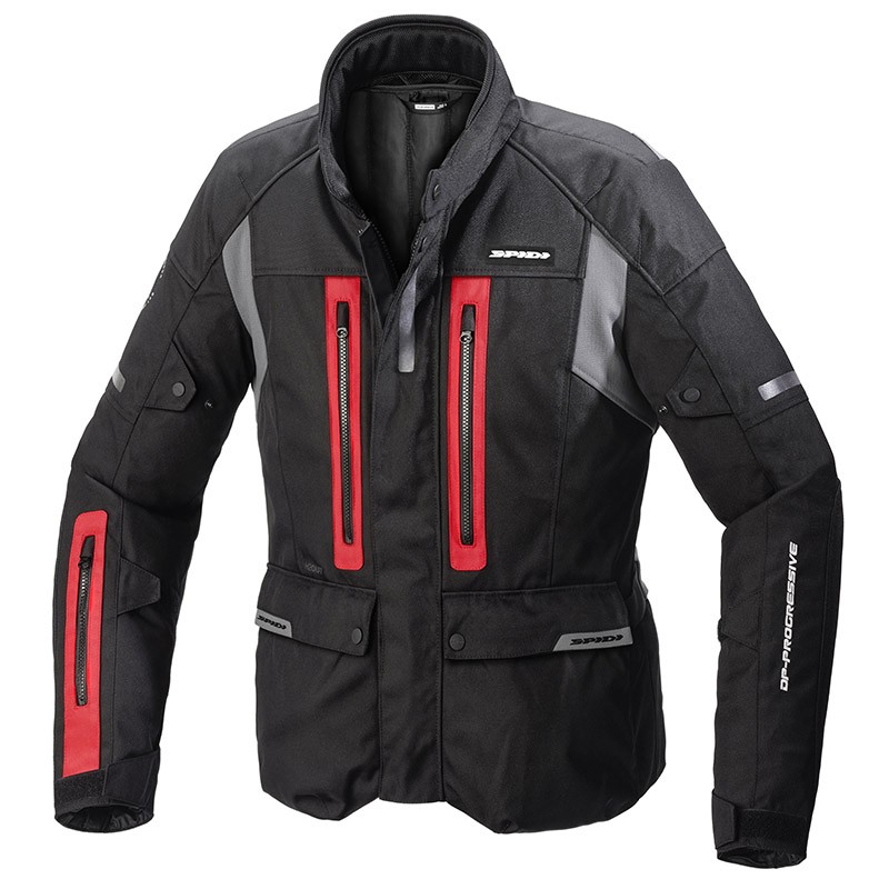 Giacca Spidi Traveler 3 H2Out black red jacket