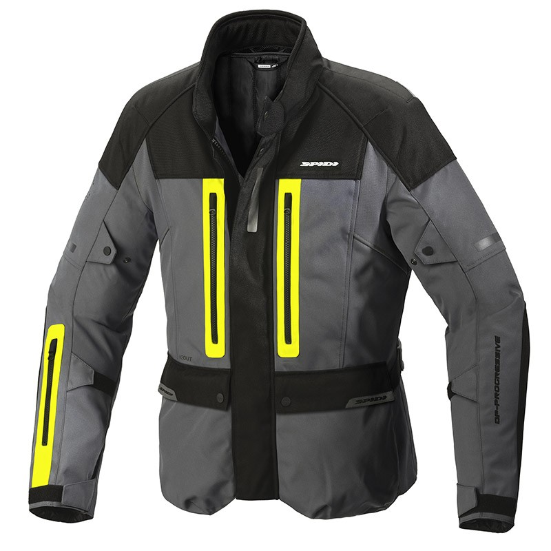 Giacca Spidi Traveler 3 H2Out black yellow jacket