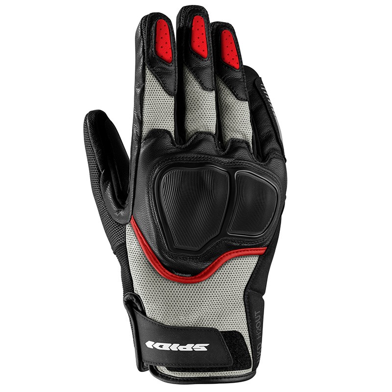 Guanti Spidi NKD H2out red leather gloves