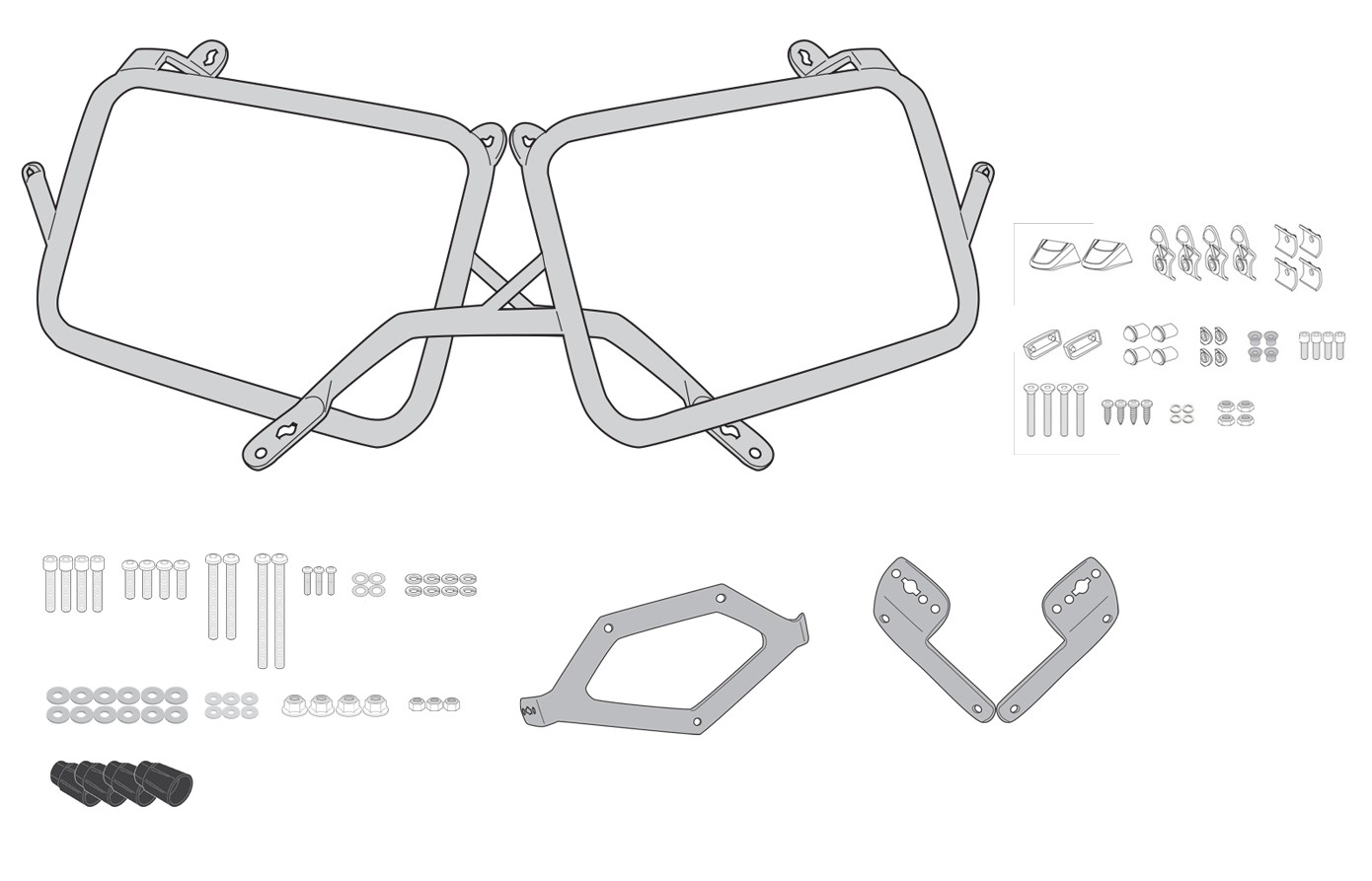 Telai laterali Givi PLO6422MK Triumph Tiger 1200 GT 2022 Side Frame