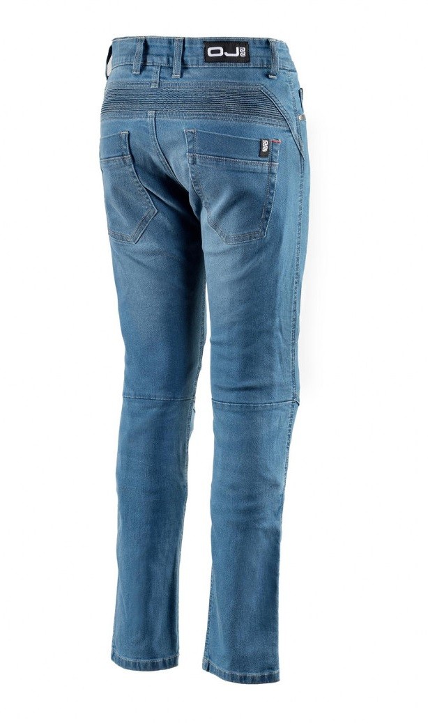 Jeans pantalone donna moto Oj Steel lady blu trouser pants