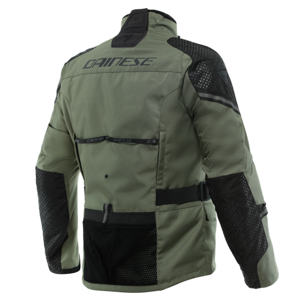 Giacca moto Dainese Ladkh 3L D-dry verde militare Army green black triplo strato touring adventure jacket