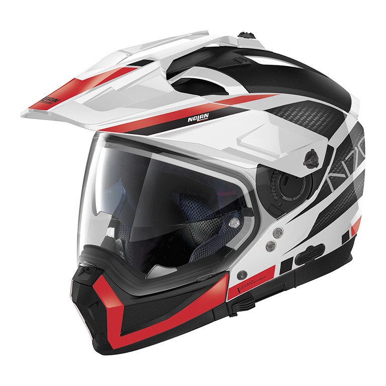 Casco Nolan N70-2 X EARTHQUAKE N-com rosso white red 49 crossover jet integrale modulare moto helmet casque