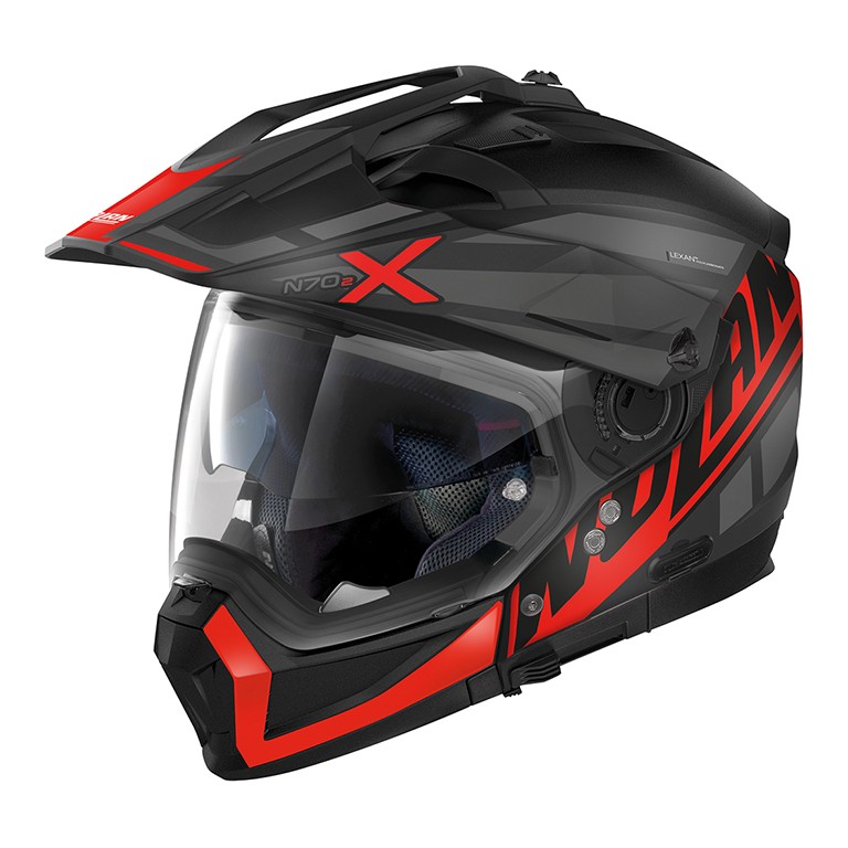 Casco Nolan N70-2 X MIRAGE N-com rosso red 55 crossover jet integrale modulare moto helmet casque